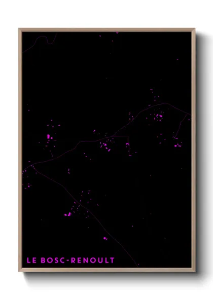 Une affiche de carte sur Le Bosc-Renoult