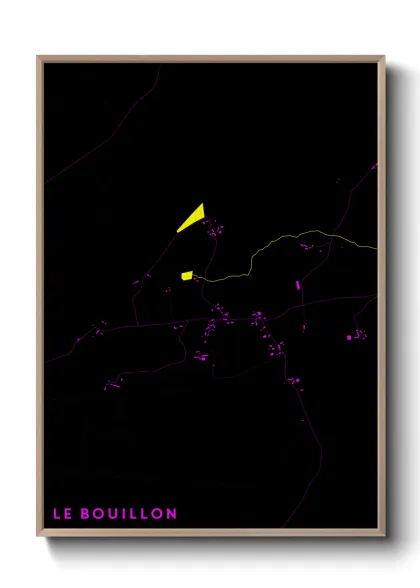 Une affiche de carte sur Le Bouillon
