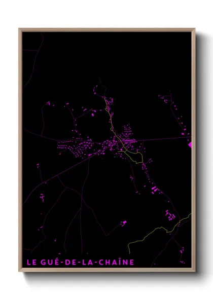 Une affiche de carte sur Le Gué-de-la-Chaîne