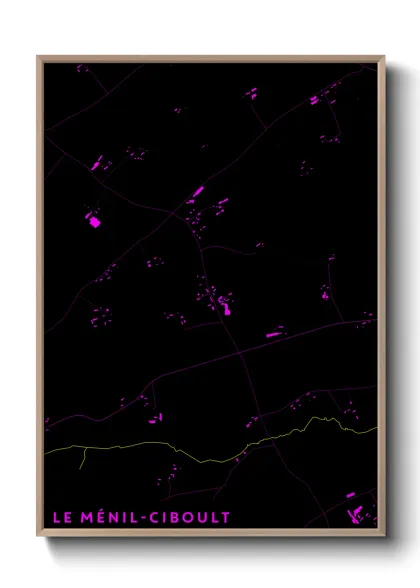 Une affiche de carte sur Le Ménil-Ciboult