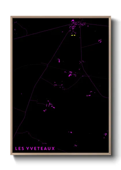Une affiche de carte sur Les Yveteaux