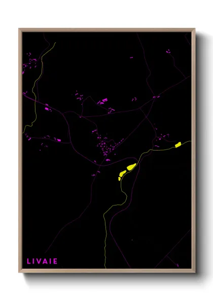 Une affiche de carte sur Livaie