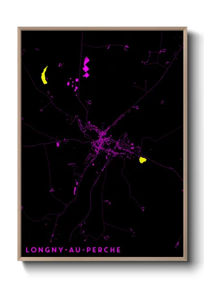 Une affiche de carte sur Longny-au-Perche