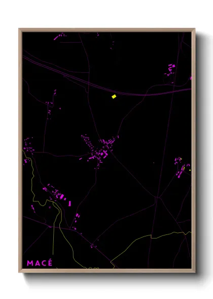 Une affiche de carte sur Macé