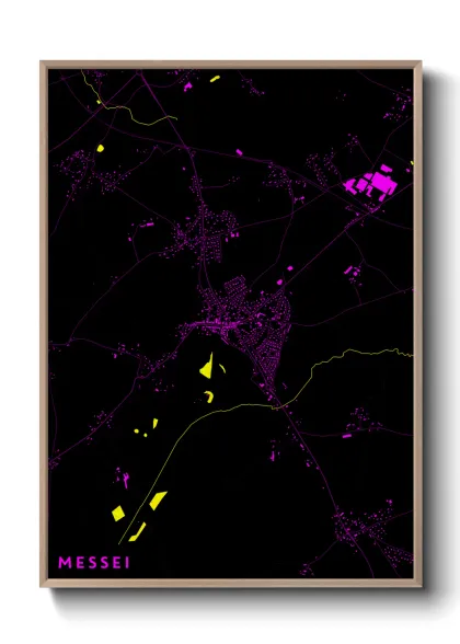 Une affiche de carte sur Messei