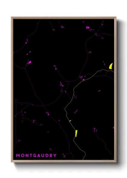 Une affiche de carte sur Montgaudry