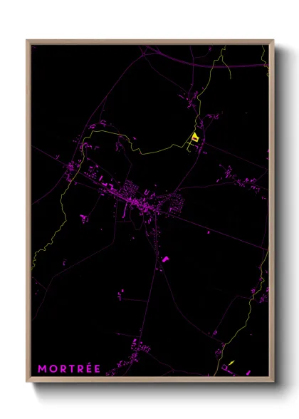 Une affiche de carte sur Mortrée
