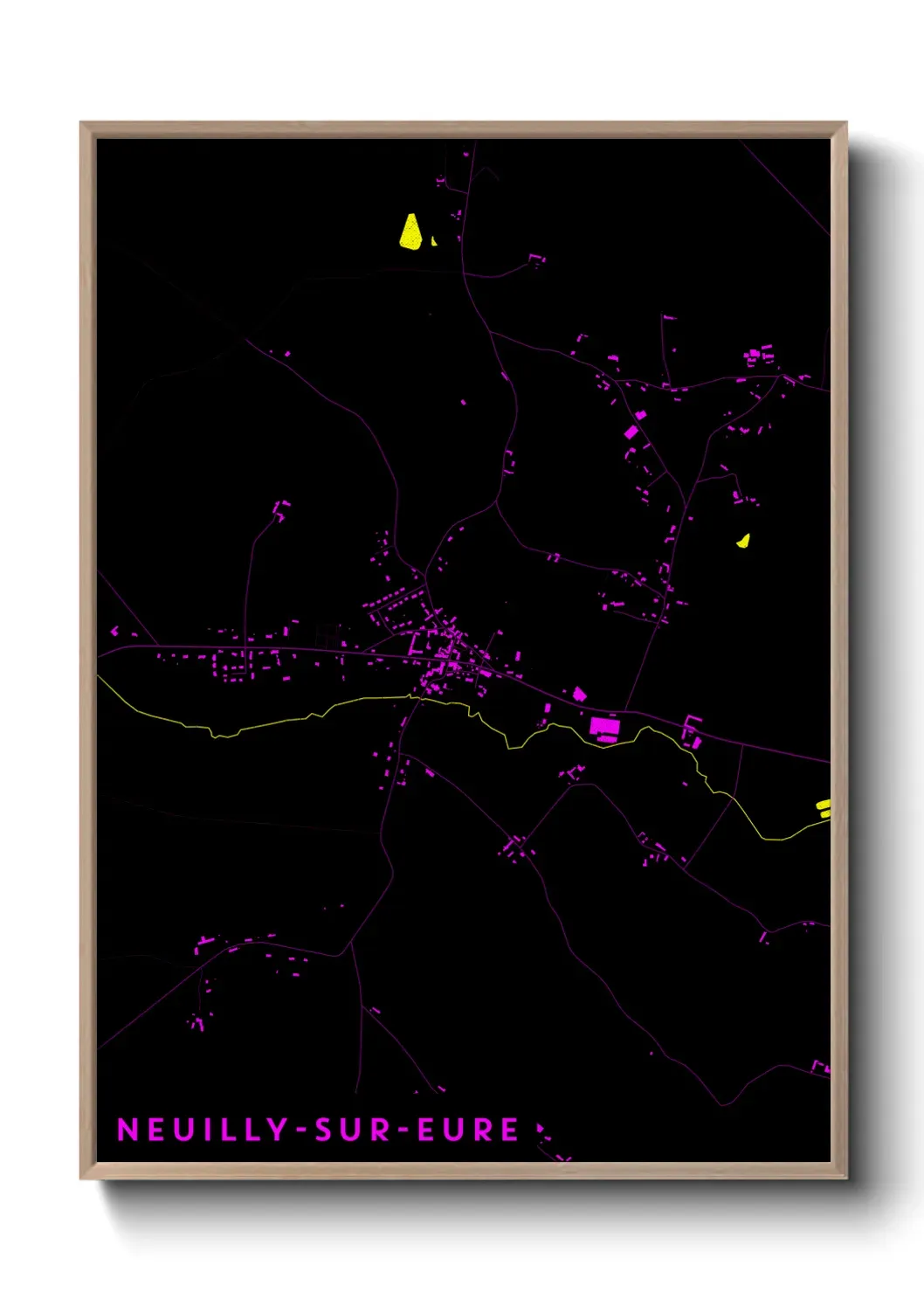 Un poster carte Neuilly-sur-Eure