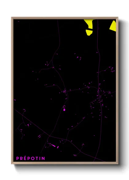 Une affiche de carte sur Prépotin