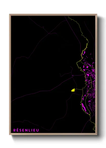 Une affiche de carte sur Résenlieu