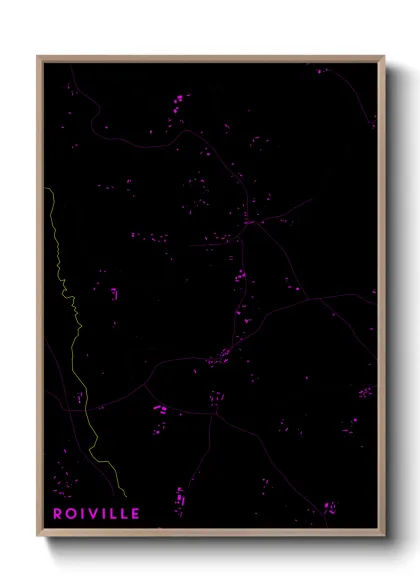 Une affiche de carte sur Roiville