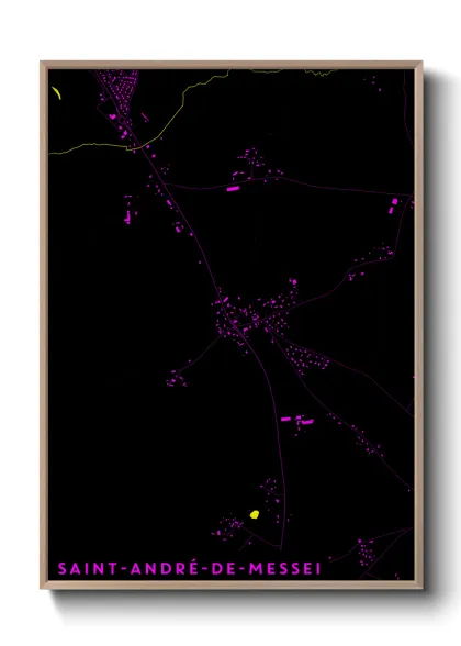 Une affiche de carte sur Saint-André-de-Messei
