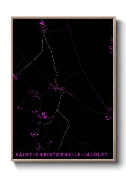 Une affiche de carte sur Saint-Christophe-le-Jajolet