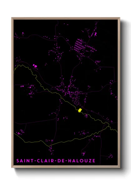 Une affiche de carte sur Saint-Clair-de-Halouze