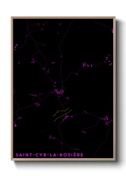 Une affiche de carte sur Saint-Cyr-la-Rosière