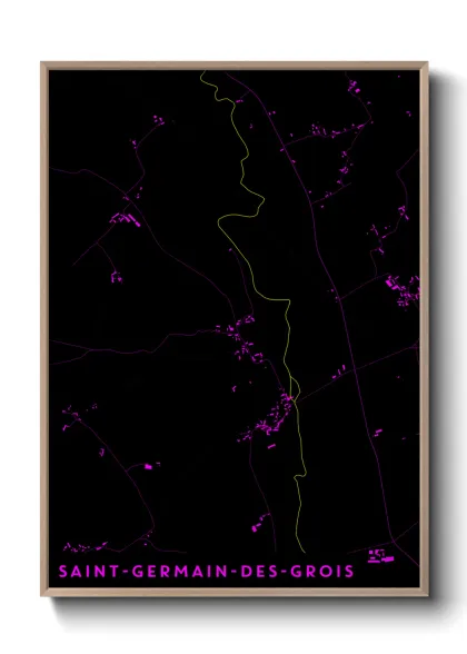 Une affiche de carte sur Saint-Germain-des-Grois