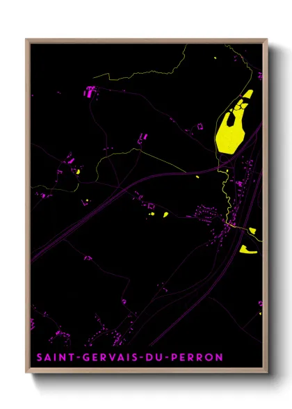 Une affiche de carte sur Saint-Gervais-du-Perron