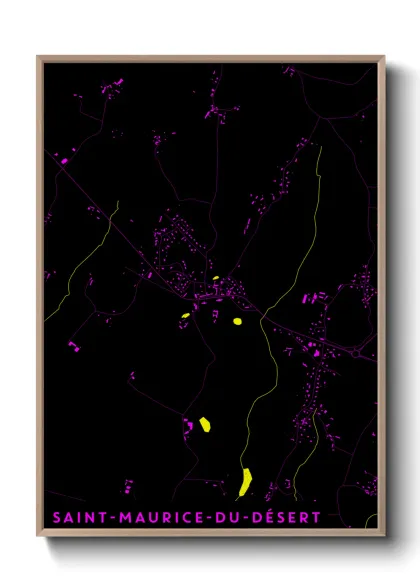Une affiche de carte sur Saint-Maurice-du-Désert