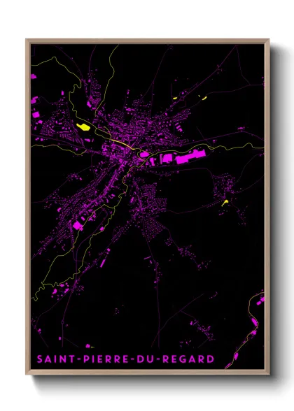 Une affiche de carte sur Saint-Pierre-du-Regard