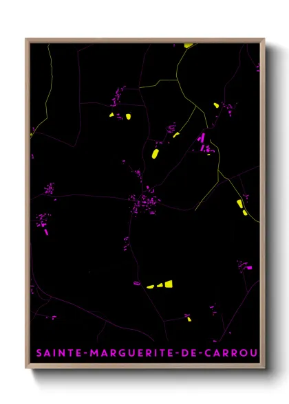 Une affiche de carte sur Sainte-Marguerite-de-Carrouges