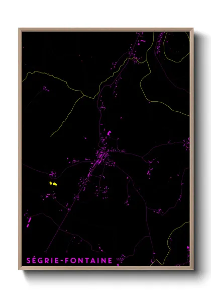 Une affiche de carte sur Ségrie-Fontaine