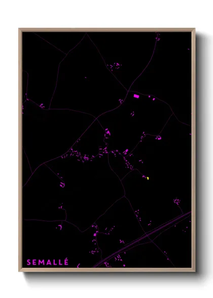 Une affiche de carte sur Semallé