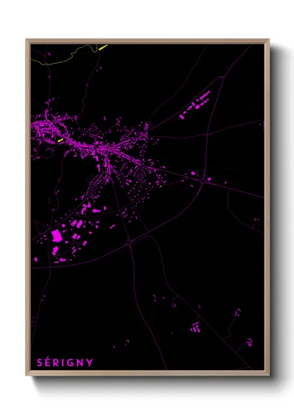 Une affiche de carte sur Sérigny