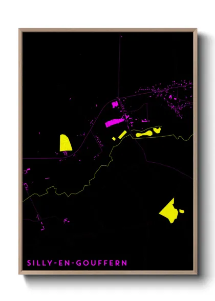 Une affiche de carte sur Silly-en-Gouffern