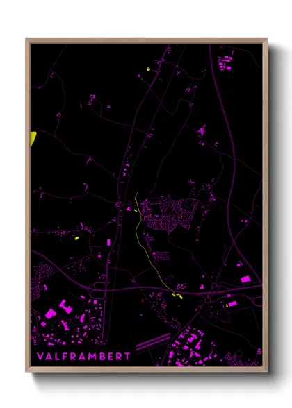Une affiche de carte sur Valframbert