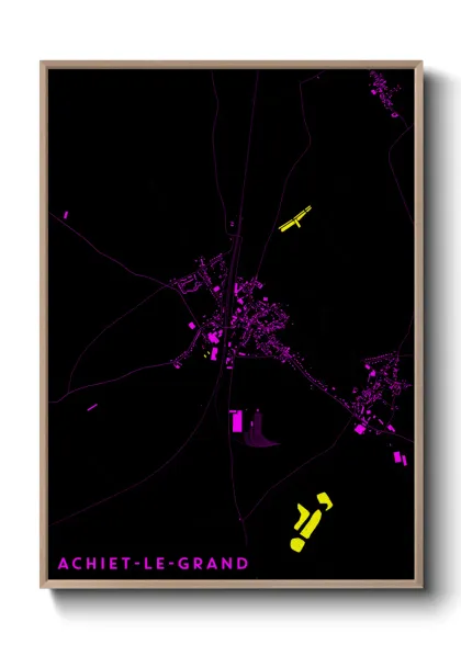 Une affiche de carte sur Achiet-le-Grand