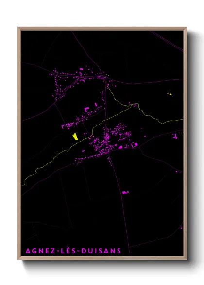 Une affiche de carte sur Agnez-lès-Duisans