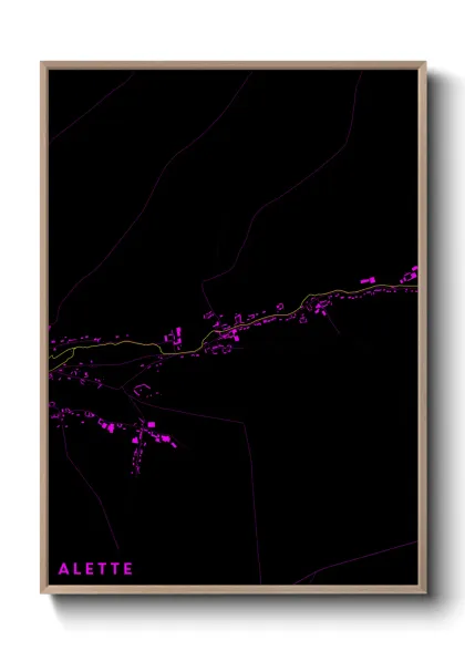 Une affiche de carte sur Alette