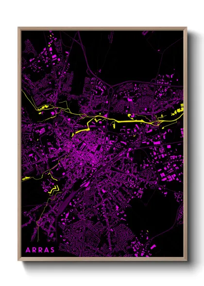 Une affiche de carte sur Arras