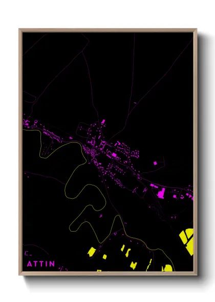 Une affiche de carte sur Attin