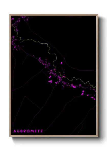 Une affiche de carte sur Aubrometz
