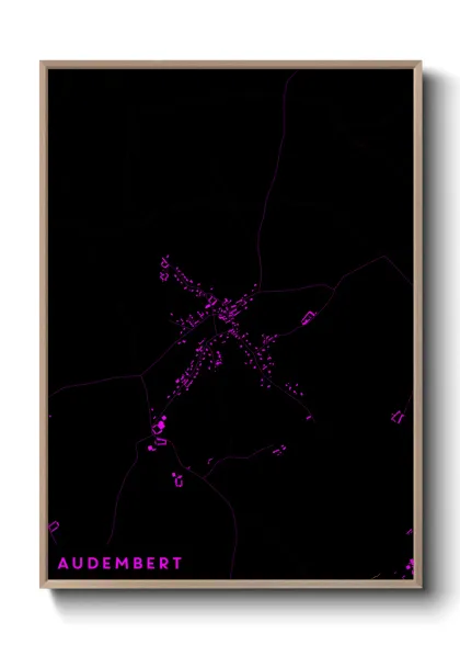 Une affiche de carte sur Audembert