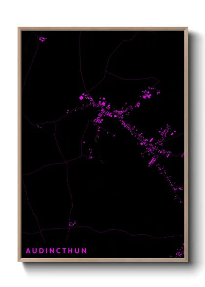 Une affiche de carte sur Audincthun