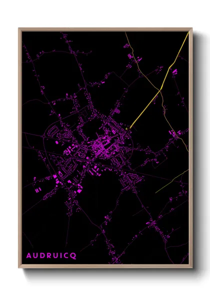 Une affiche de carte sur Audruicq