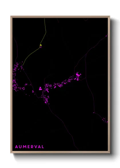 Une affiche de carte sur Aumerval