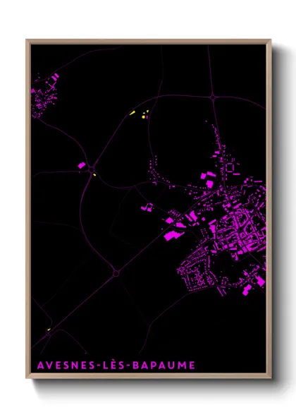 Une affiche de carte sur Avesnes-lès-Bapaume