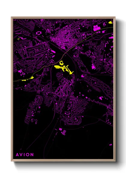 Une affiche de carte sur Avion