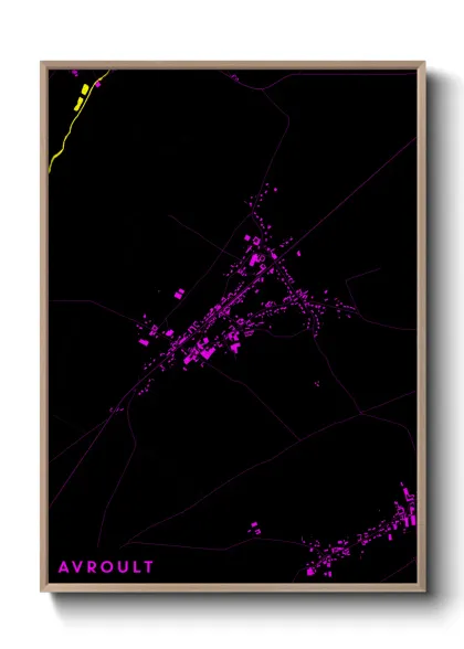 Une affiche de carte sur Avroult