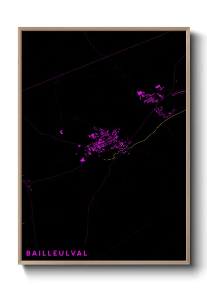 Une affiche de carte sur Bailleulval