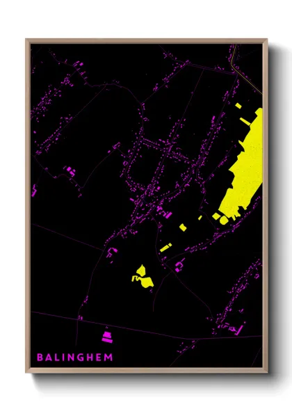 Une affiche de carte sur Balinghem