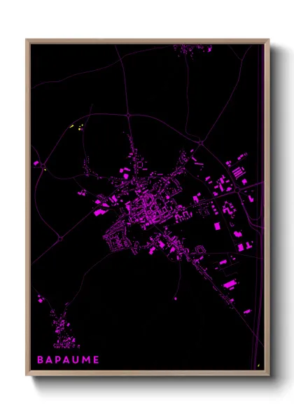 Une affiche de carte sur Bapaume