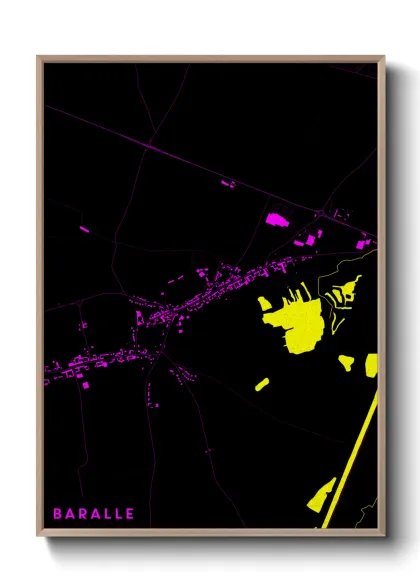 Une affiche de carte sur Baralle