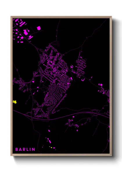 Une affiche de carte sur Barlin