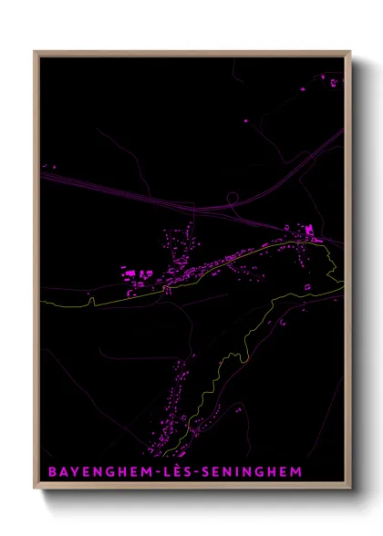 Une affiche de carte sur Bayenghem-lès-Seninghem