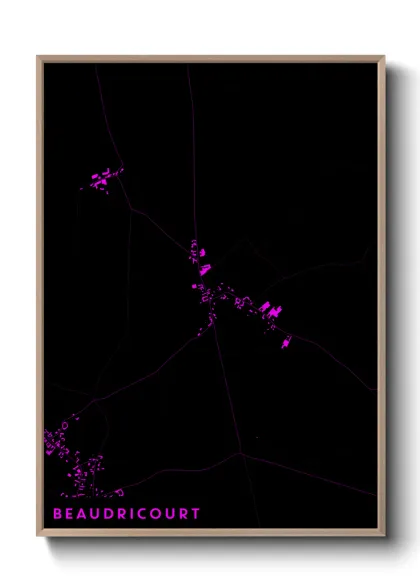 Une affiche de carte sur Beaudricourt