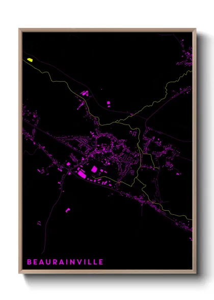 Une affiche de carte sur Beaurainville